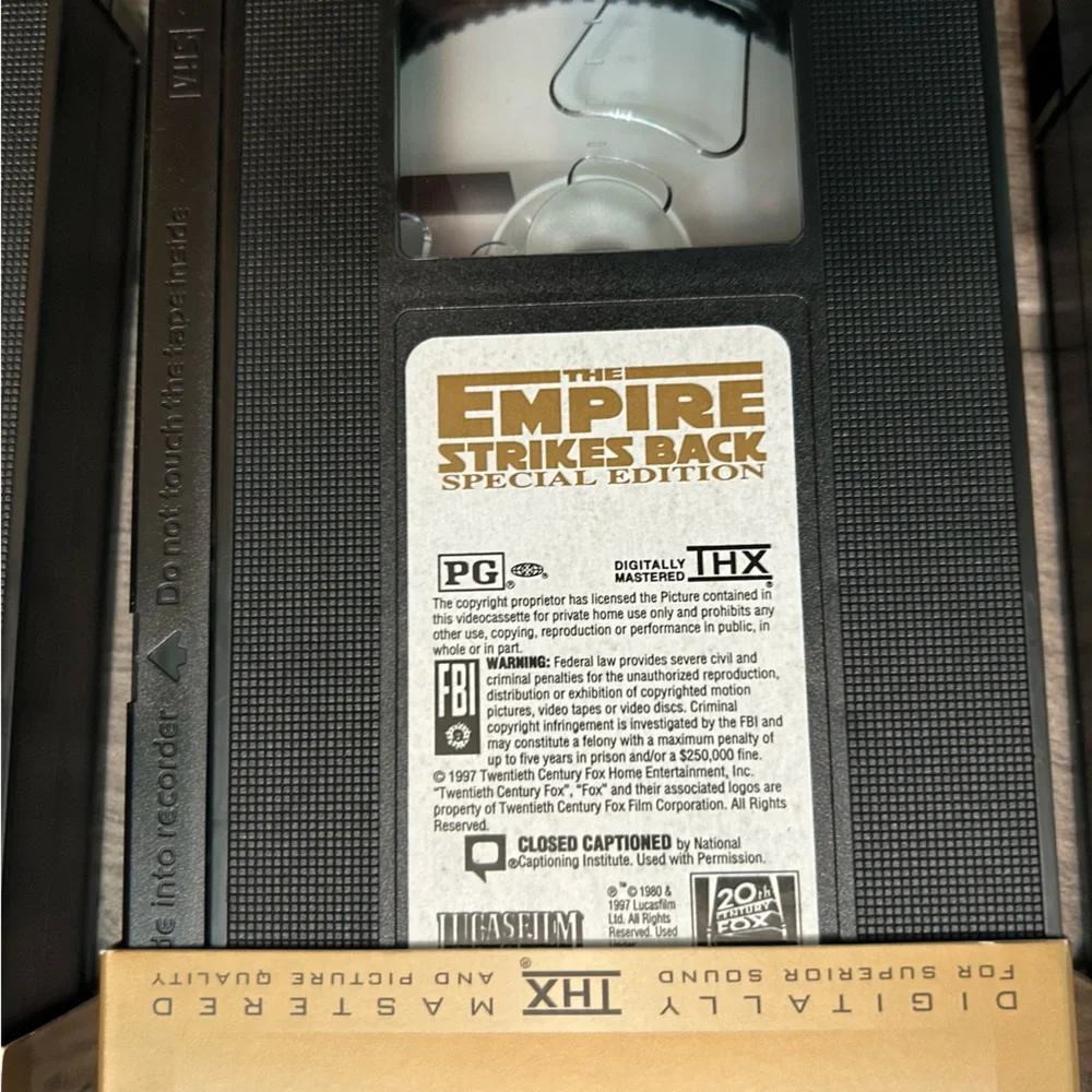 Star Wars Trilogy VHS set gold black collectors item boxed set 3 VHS set Jedi